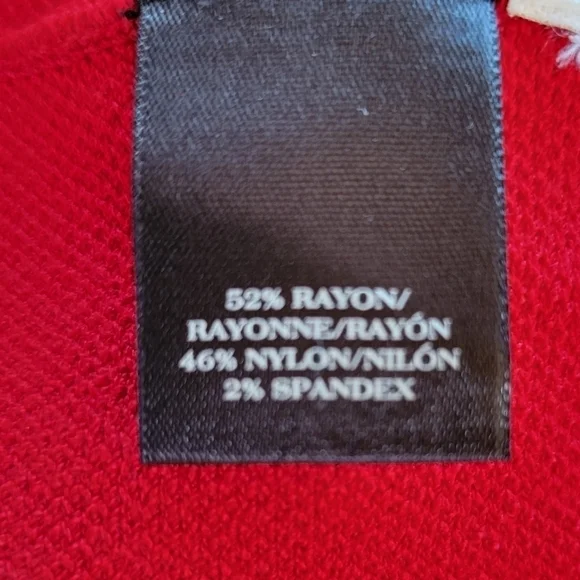 Ann Taylor Red 3/4 Sleeve Scoop Neck Skater Dress Size Medium Petite EUC - Picture 11 of 12